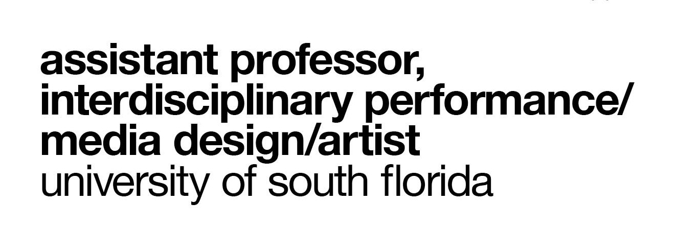 CC: assistant professor, interdisciplinary performance / media designer / artist