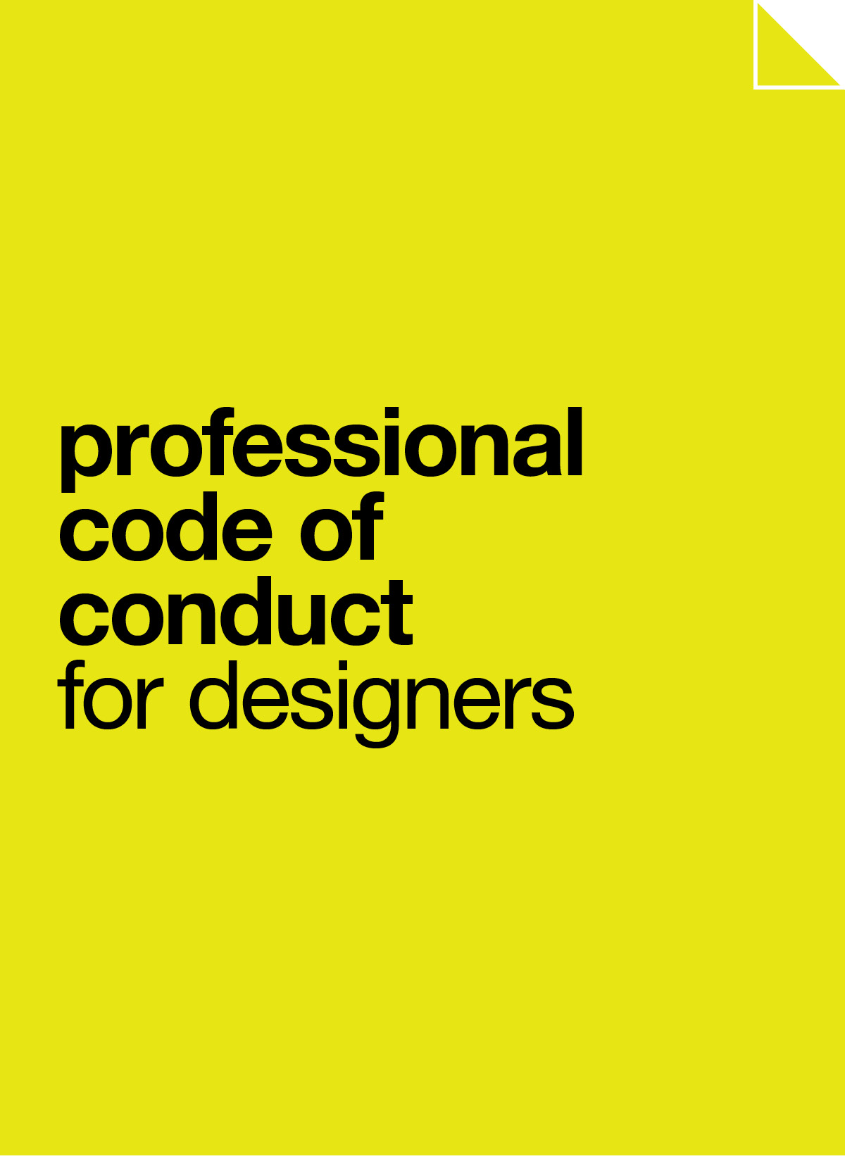 new launch: professional code of conduct for designers