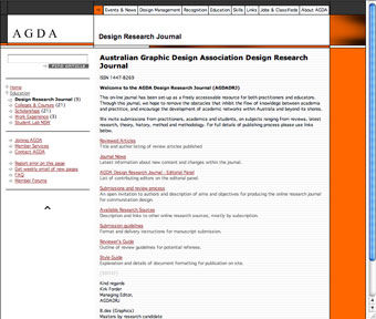 AGDA DESIGN RESEARCH JOURNAL SPECIAL ISSUE CALL FOR PAPERS