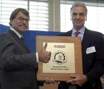 SAPPI MAASTRICHT MILL IN THE NETHERLANDS WINS GLOBAL BEST IMPROVEMENT SAFETY AWARD