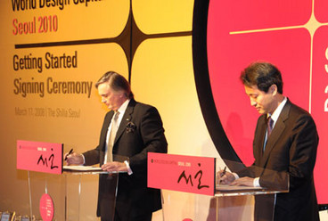 Seoul (Korea)  On behalf of the Seoul Metropolitan Government, Mayor Oh Se-hoon signed a memorandum of agreement with the International Council of Societies of Industrial Design (Icsid) during a ceremony on 18 March 2008 at The Shilla Hotel in Seoul, off