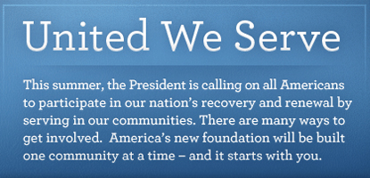 WHITE HOUSE CALLS ON AIGA MEMBERS TO HELP PROMOTE COMMUNITY SERVICE OPPORTUNITIES
