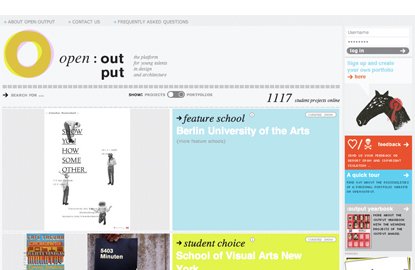 Amsterdam (The Netherlands) - :output, the organiser of the :output award, has announced the launch of www.open-output.org, a new online portfolio platform for students in design and architecture.