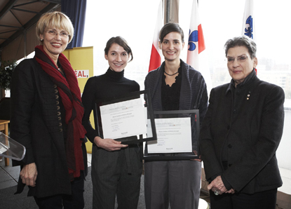 Mouna Andraos and Melissa Mongiat, 2010 recipients of the Phyllis Lambert Design Montréal Grant