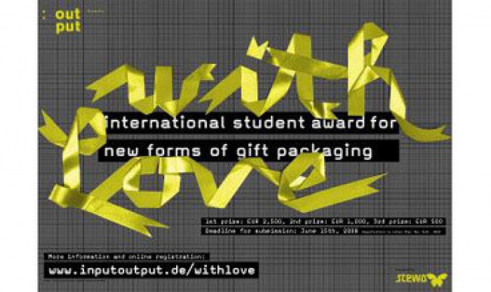 Amsterdam (The Netherlands) - The International student award for new forms of gift packaging has received numerous requests to extend the deadline for submissions for the "WITH LOVE ..." competition in order to align better with the end of semester dates