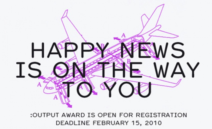 Amsterdam (The Netherlands) - Until 15 February, :output invites students to submit their projects from all disciplines of design and architecture. The best projects will get published in the yearbook :output.